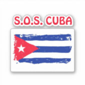 S.O.S. CUBA STICKER (Voorkant)