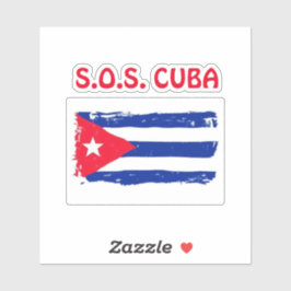 S.O.S. CUBA STICKER