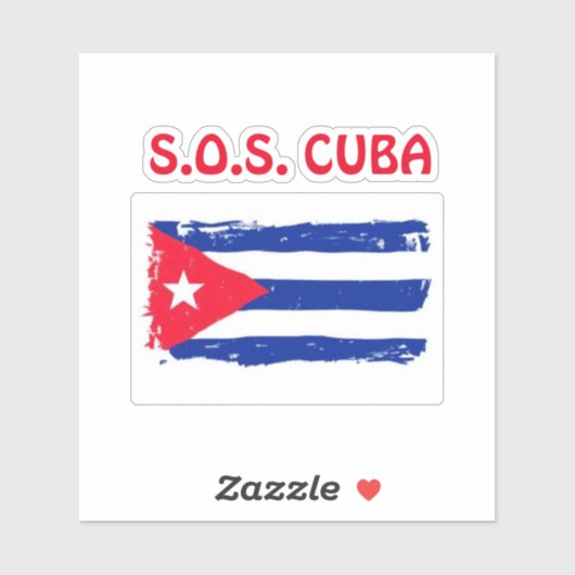 S.O.S. CUBA STICKER (Vel)