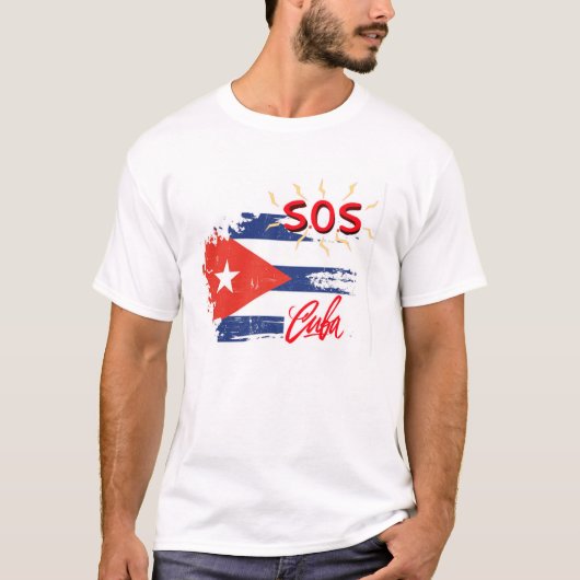 S.O.S. CUBA T-Shirt (Voorkant)