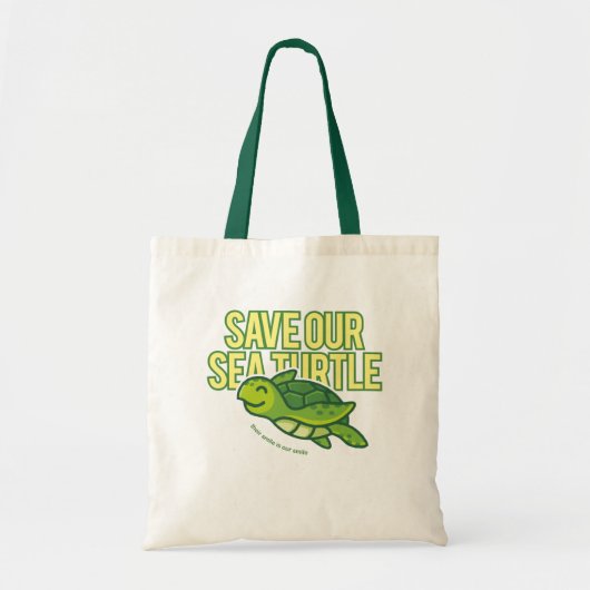 S.O.S. Red onze Zee Turtle Totebag Tote Bag (Voorkant)