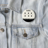 S.O.S. redden van de grondwet Ronde Button 5,7 Cm (In situ)