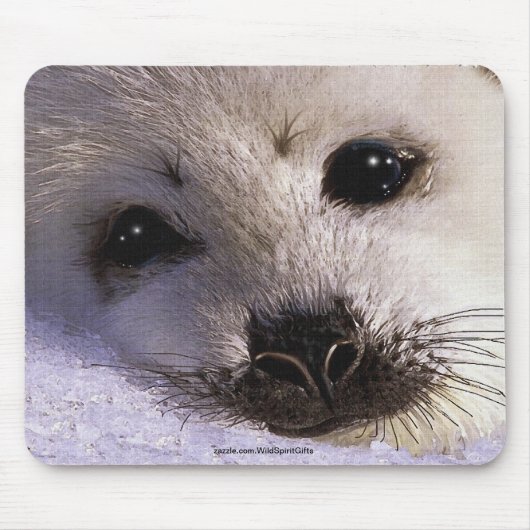 S.O.S. SAVE OUR HARP SEALS Wildlife Mousepad Muismat (Voorkant)