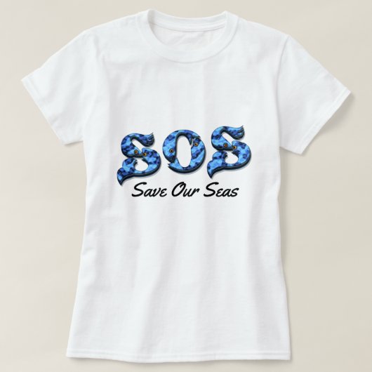 S.O.S ~ Sla onze Zeeen op via Aleta T-shirt (Design voorkant)