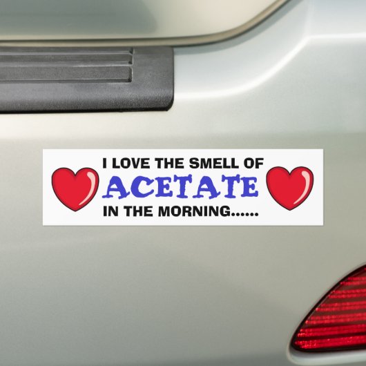 's Ochtends acetaat Bumpersticker (Op auto)