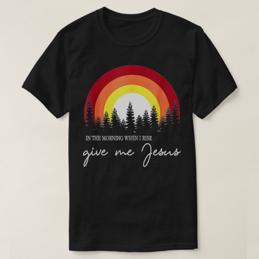 's Ochtends als ik stijf geef me Jezus (7) T-shirt (Design voorkant)
