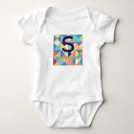 S op mijn borst Cotton Onesy Romper (Voorkant)