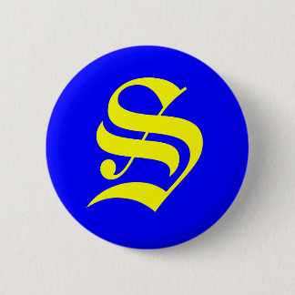 S - OUD ENGELS RONDE BUTTON 5,7 CM