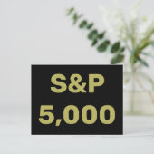 S&P 5.000 Level Stock Market Index Celebration Briefkaart (Staand voorkant)