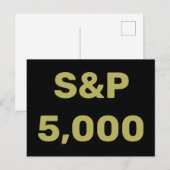 S&P 5.000 Level Stock Market Index Celebration Briefkaart (Voorkant / Achterkant)