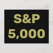 S&P 5.000 Level Stock Market Index Celebration Briefkaart (Voorkant)