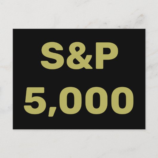 S&P 5.000 Level Stock Market Index Celebration Briefkaart (Voorkant)