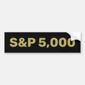S&P 5.000 Level Stock Market Index Celebration Bumpersticker (Voorkant)
