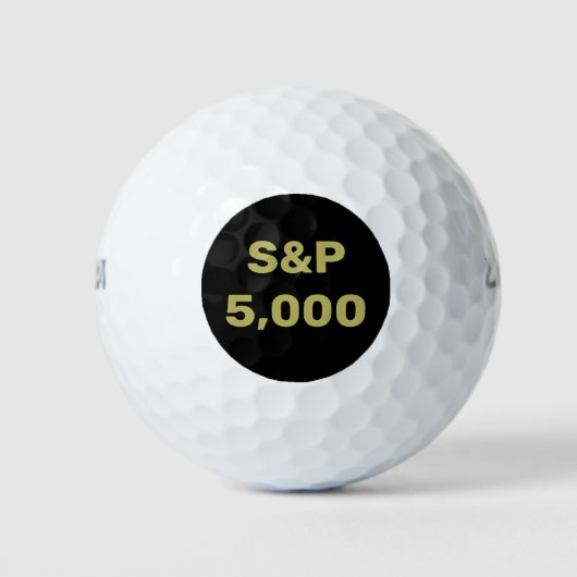 S&P 5.000 Level Stock Market Index Celebration Golfballen (Voorkant)