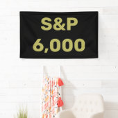S&P 6000 Niveau Aandelenmarkt Index Viering Spandoek (Insitu)