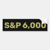 S&P 6000 Niveau Aandelenmarktindex Viering Bumpersticker (Voorkant)