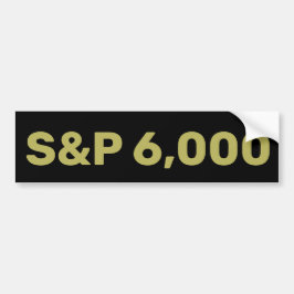 S&P 6000 Niveau Aandelenmarktindex Viering Bumpersticker
