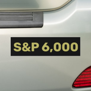 S&P 6.000 Level Aandelenmarkt Index Feest Bumpersticker