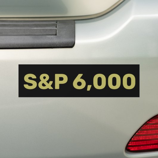 S&P 6.000 Level Aandelenmarkt Index Feest Bumpersticker (Op auto)