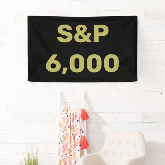 S&P 6.000 Level Aandelenmarktindex Viering Spandoek (Insitu)