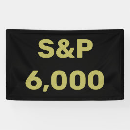 S&P 6.000 Level Aandelenmarktindex Viering Spandoek