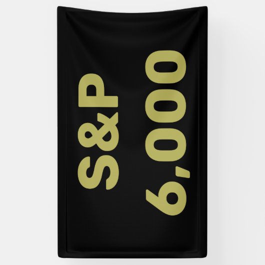 S&P 6.000 Level Aandelenmarktindex Viering Spandoek (Verticaal)