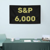 S&P 6.000 Niveau Aandelenmarkt Index Feest Spandoek (Beurs)