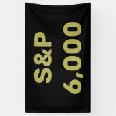 S&P 6.000 Niveau Aandelenmarkt Index Feest Spandoek (Verticaal)