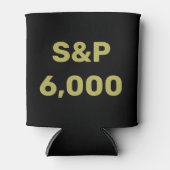S&P 6.000 Niveau Aandelenmarktindex Viering Blikjeskoeler (Voorkant)