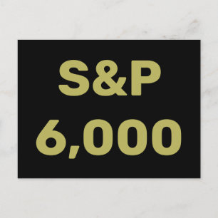 S&P 6.000 Niveau Aandelenmarktindex Viering Briefkaart
