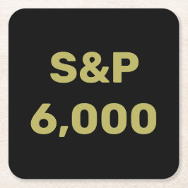 S&P 6.000 Niveau Aandelenmarktindex Viering Kartonnen Onderzetters