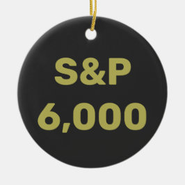 S&P 6.000 Niveau Aandelenmarktindex Viering Keramisch Ornament