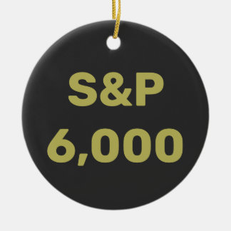 S&P 6.000 Niveau Aandelenmarktindex Viering Keramisch Ornament