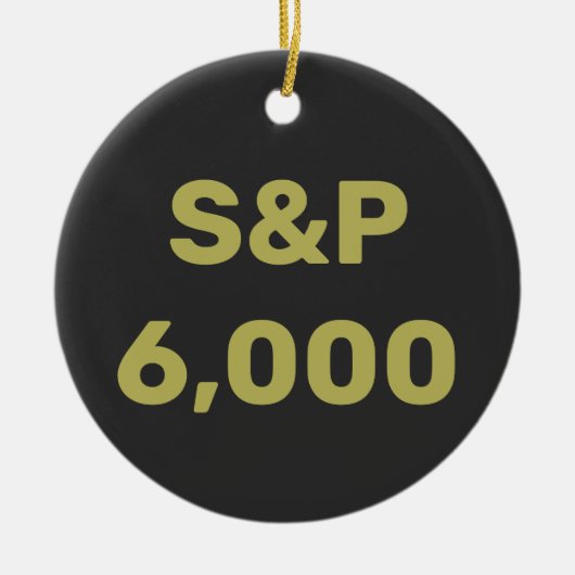 S&P 6.000 Niveau Aandelenmarktindex Viering Keramisch Ornament (Voorkant)
