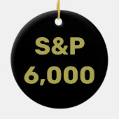 S&P 6.000 Niveau Aandelenmarktindex Viering Keramisch Ornament (Achterkant)