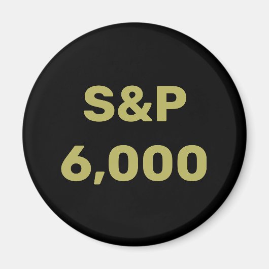 S&P 6.000 Niveau Aandelenmarktindex Viering Magneet (Voorkant)