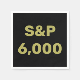 S&P 6.000 Niveau Aandelenmarktindex Viering Servet