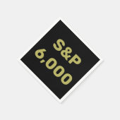 S&P 6.000 Niveau Aandelenmarktindex Viering Servet (Hoek)