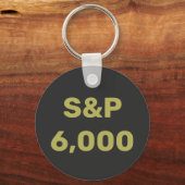 S&P 6.000 Niveau Aandelenmarktindex Viering Sleutelhanger (Voorkant)