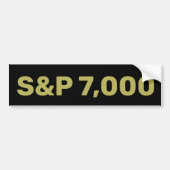 S&P 7.000 Level Aandelenmarktindex Viering Bumpersticker (Voorkant)