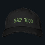 S&P 7.000 Level Stock Market Index Celebration Geborduurde Pet<br><div class="desc">De Standard and Poor's 500 of S&P 500 aandelenindex volgt de prestaties van 500 grote bedrijven die genoteerd zijn aan de Amerikaanse beurzen. Net als de DOW- of NASDAQ-indexen wordt deze indicator nauwlettend gevolgd door zakelijke media en door professionele en detailhandelaren. Het bereiken van het niveau 7.000 zal op de...</div>