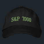 S&P 7.000 Level Stock Market Index Celebration Geborduurde Pet<br><div class="desc">De Standard and Poor's 500 of S&P 500 aandelenindex volgt de prestaties van 500 grote bedrijven die genoteerd zijn aan de Amerikaanse beurzen. Net als de DOW- of NASDAQ-indexen wordt deze indicator nauwlettend gevolgd door zakelijke media en door professionele en detailhandelaren. Het bereiken van het niveau 7.000 zal op de...</div>
