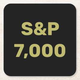 S&P 7.000 Level Stock Market Index Celebration Kartonnen Onderzetters