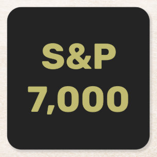 S&P 7.000 Level Stock Market Index Celebration Kartonnen Onderzetters