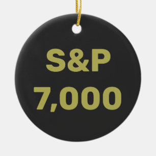 S&P 7.000 Level Stock Market Index Celebration Keramisch Ornament