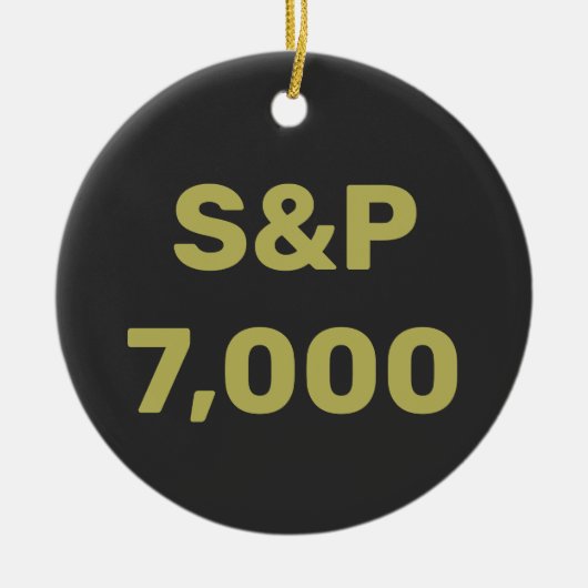 S&P 7.000 Level Stock Market Index Celebration Keramisch Ornament (Voorkant)