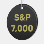 S&P 7.000 Level Stock Market Index Celebration Keramisch Ornament (Links)