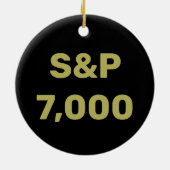 S&P 7.000 Level Stock Market Index Celebration Keramisch Ornament (Achterkant)