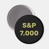 S&P 7.000 Level Stock Market Index Celebration Magneet (Voorkant / Achterkant)