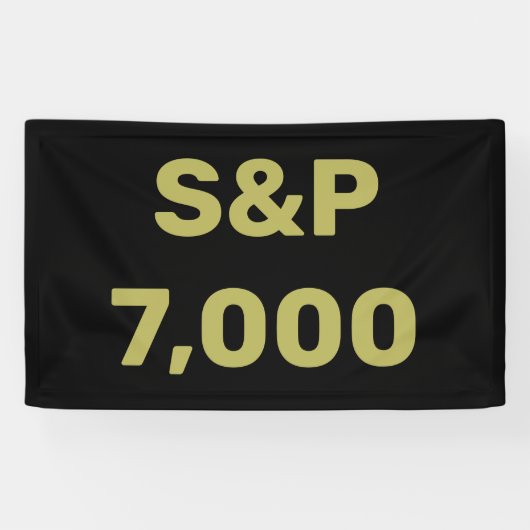 S&P 7.000 Niveau Aandelenmarktindex Viering Spandoek (Horizontaal)